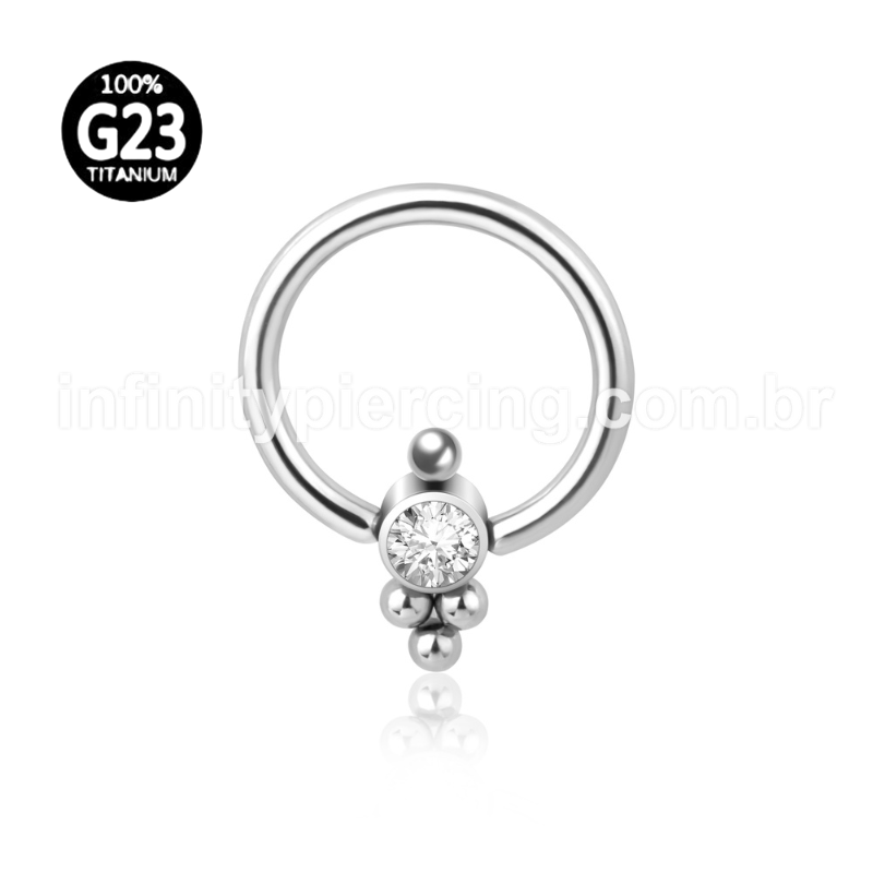 Piercing Captive Titânio 1 Zircônia